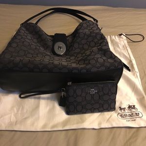 Coach Shoulder Bag & Wristlet